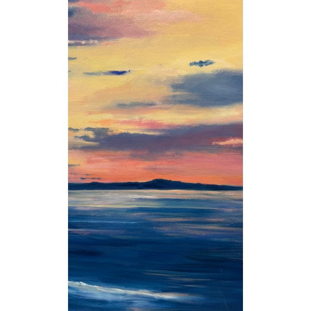 Sunset Channel Islands Santa Barbara Original Oil Painting 24x36 For Sale