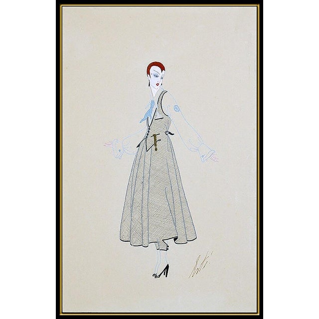 Message us to inquire about custom framing options! (Included for free with every purchase) Erte Original Gouache...