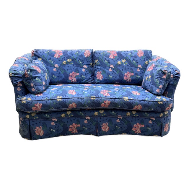 Vintage Sherrill Floral Sofa For Sale