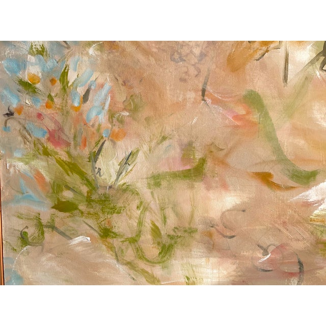 Taupe Wildflowers, Neutral Naturalistic Painting For Sale - Image 8 of 9