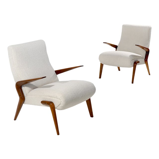 P71 Armchairs by Osvaldo Borsani for Tecno, 1950s, Set of 2 For Sale