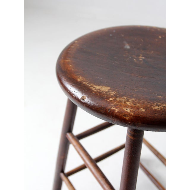 Antique Wooden Stool For Sale - Image 12 of 12