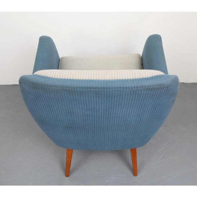 Armchair in Pigeon Blue-Light Gray, 1950s For Sale - Image 11 of 13