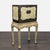 This Chinoiserie hand painted jewelry chest features detailed floral and bird designs on both the doors and drawers and...