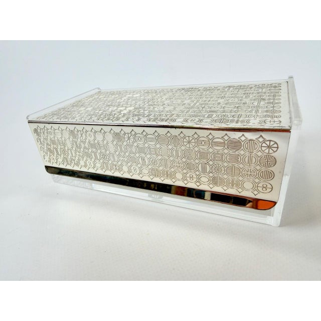 Postmodern Silver Plated and Acrylic Glass Vanity Box from WMF, 1980s For Sale - Image 6 of 12