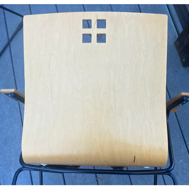 Minimalism 4 Leland Marquette Collection Stackable Chairs For Sale - Image 3 of 12