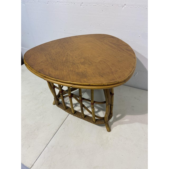 Wood Bamboo Coffee Table, 1956 For Sale - Image 7 of 12