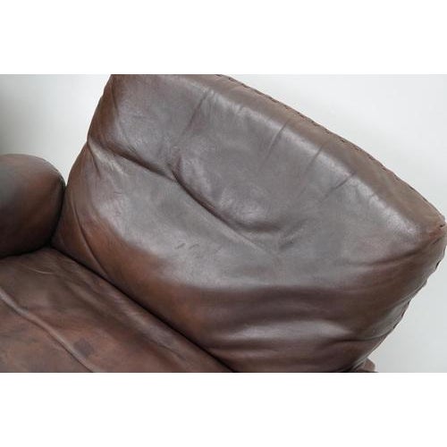 Animal Skin Vintage DS-31 Swivel Armchairs in Brown Leather from De Sede For Sale - Image 7 of 18