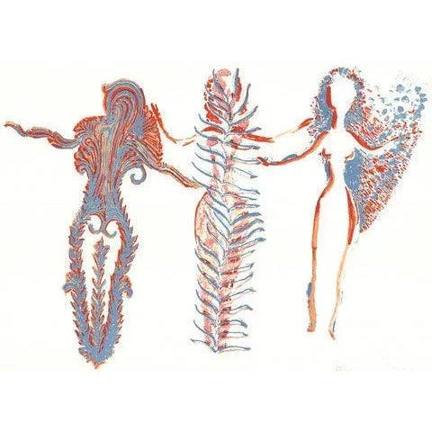 Artist: Apel-Les Fenosa Title: Untitled Year: 1975 Signed: Yes Medium: Lithograph Paper Size: 19.75 x 25.5 inches ( 50.165...