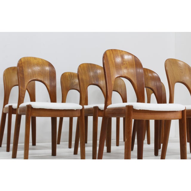Vintage Danish Teak Dining Chairs by Niels Koefoed for Koefoeds Møbelfabrik, 1960s, Set of 10 For Sale - Image 6 of 11