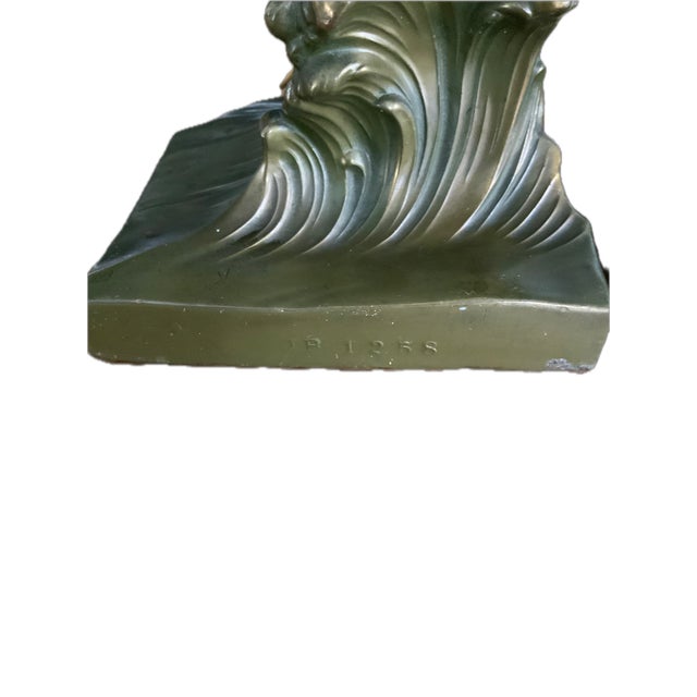 Art Deco Vintage Jennings Bros Brass Marlin/Sailfish Bookends For Sale - Image 10 of 10