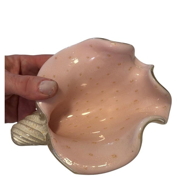 For your consideration: A mid-twentieth-century Venetian art glass vessel executed in the biomorphic form of a stylized...