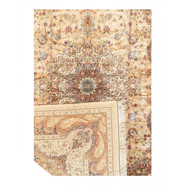 Traditional Pasargad DC Exquisite Design Paris Palace Fine Power Loom v. Silk Rug For Sale - Image 3 of 3