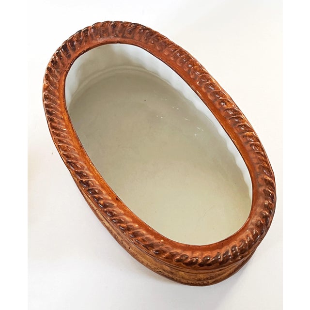 Pillivuyt et Cie Antique French Pillivuyt Trompe l'Oeil Woodcock Pate Glazed Porcelain Tureen C1900 For Sale - Image 4 of 10