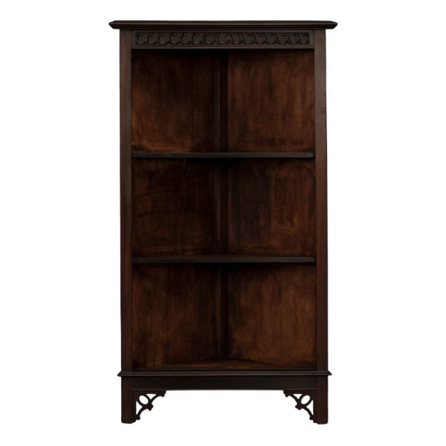 Three-Tier Corner Shelf with Ornamental Kymation Molding, 1920s For Sale