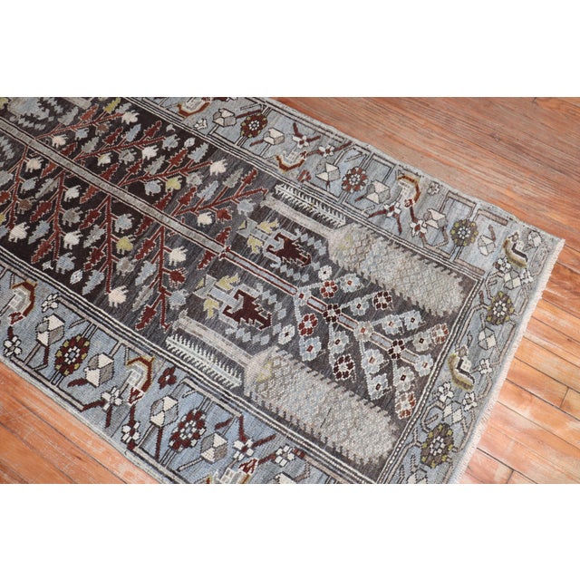 an early 20th Century Kurd Bakhtiari Runner in gray and brown runner Details rug no. j3328 size 3' 3" x 13' 7" (99 x 414 cm)