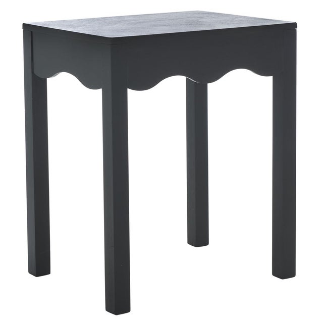 Litith Square Wave Accent Table in Matte Black For Sale In Philadelphia - Image 6 of 8