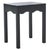 Litith Square Wave Accent Table in Matte Black For Sale In Philadelphia - Image 6 of 8