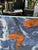 2000 - 2009 Blue and Orange Abstract Canvas Painting For Sale - Image 5 of 8