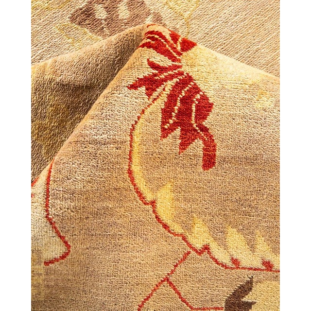 Textile Eclectic, One-of-a-Kind Hand-Knotted Area Rug in Beige, 9' 2" x 12' 0" For Sale - Image 7 of 8