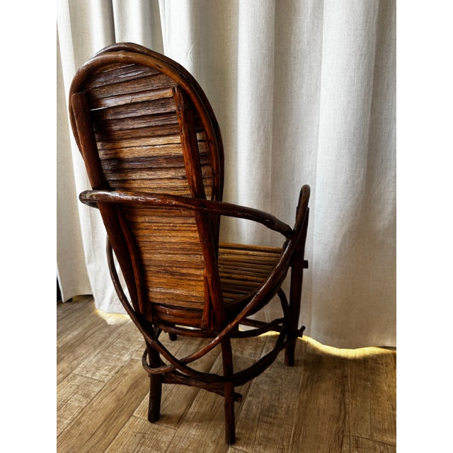 Rustic Antique Bentwood Twig Wooden Chair For Sale - Image 3 of 10