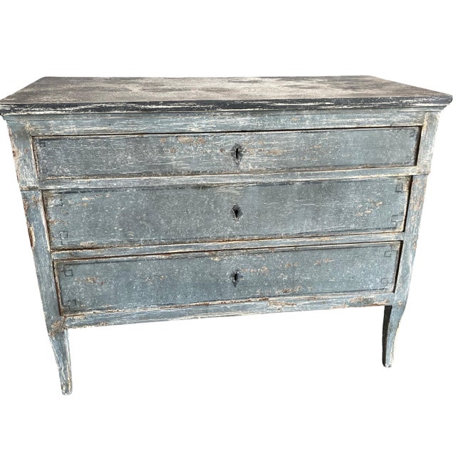 19th Century Italian Painted Neoclassical Commode / Chest of Drawers For Sale - Image 16 of 16