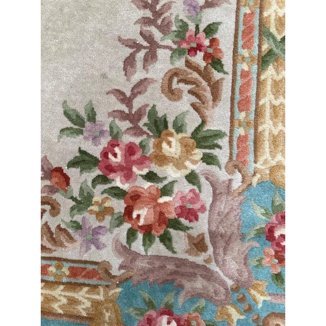 Large Vintage Savonnerie Style Chinese Rug, 1980s For Sale - Image 4 of 18