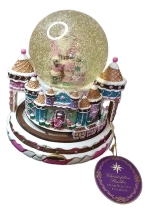 The New Christopher Radko Candy Castle Snowglobe
