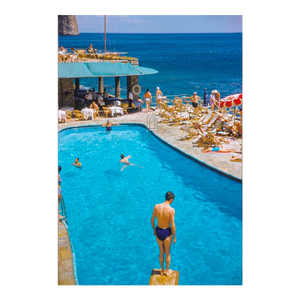 Toni Frissell 'A Pool in Capri' Archival Pigment Print Framed in White