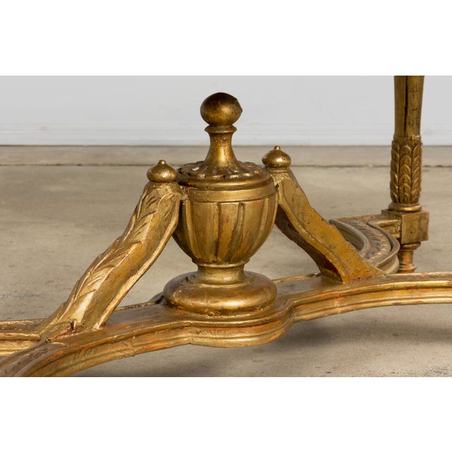 Mid 19th Century French Napoleon III Giltwood Coffee Table With Rouge Marble Top, Provence For Sale - Image 18 of 18