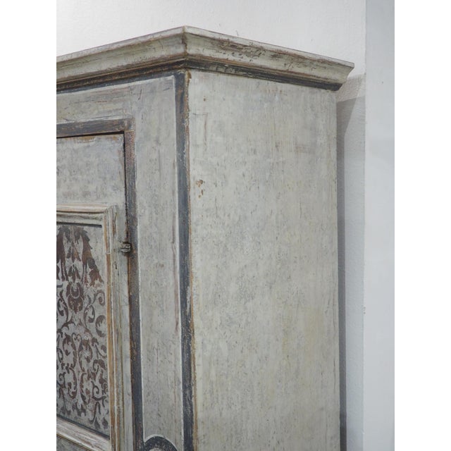 Traditional A Painted Two-Door Cabinet From Southern Germany, Circa 1700s, Height- 67 Inches For Sale - Image 3 of 18