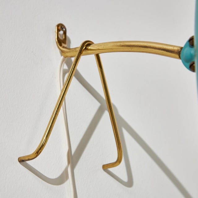 Blue Wall Lamp by Rupert Nikoll, 1950s For Sale - Image 8 of 12