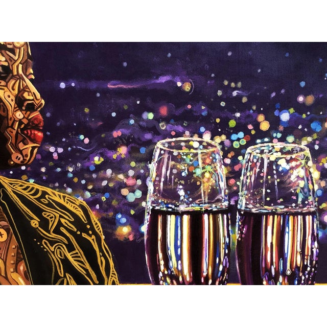 "I Miss Me", Oil and Acrylic Painting on Canvas by Ara Deinde For Sale - Image 4 of 5