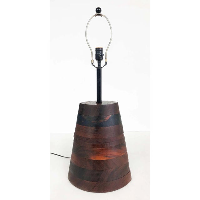 American American Studio Mechanical Wood Specimen Table Lamp, Mid-Late 20th Century For Sale - Image 3 of 8