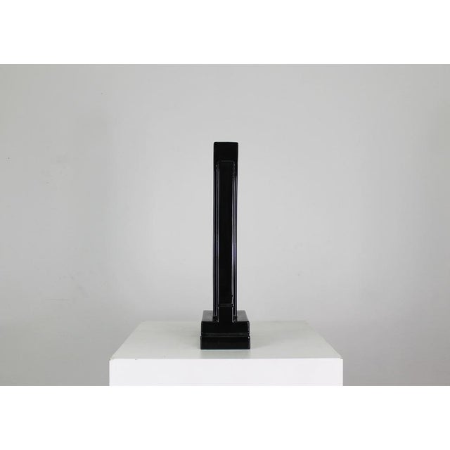 1970s Y15 Vase in Black Enameled Ceramic by Ettore Sottsass for Poltronova, 1970s For Sale - Image 5 of 10
