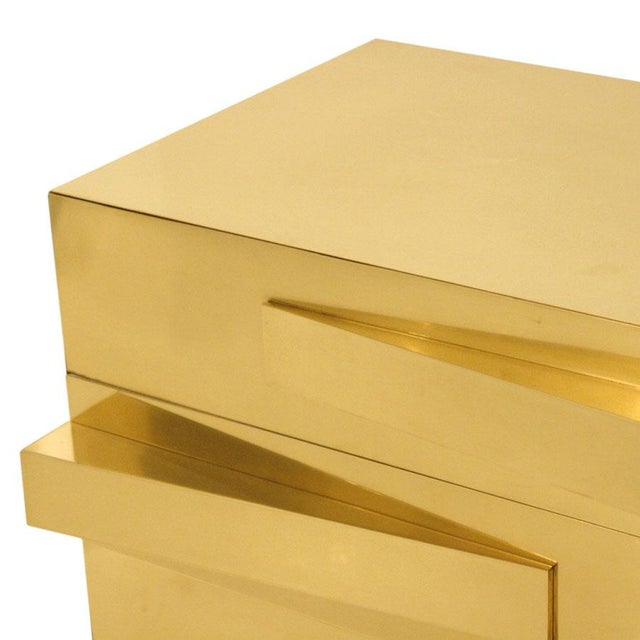 Brown Italian Oak and Brass Sideboards, 2000s, Set of 2 For Sale - Image 8 of 15