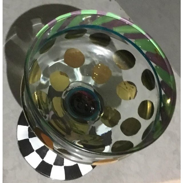 Transitional 1990s Mackenzie Childs Champagne Glasses, a Pair For Sale - Image 3 of 6