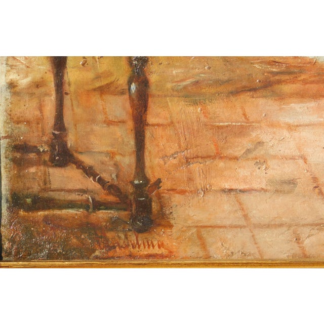 Flamenco Dancers Circa 1900 Signed Vintage Oil Painting, Mystery Artist For Sale - Image 4 of 5