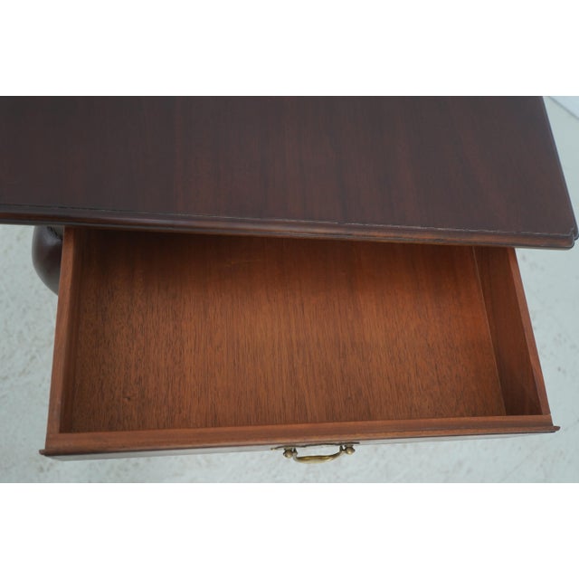 1980s Ball & Claw Feet Custom Mahogany Lamp Table For Sale - Image 5 of 16