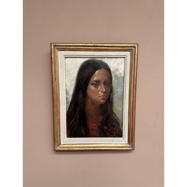 Meriv, Portrait, 1960s, Oil on Canvas, Framed For Sale - Image 18 of 18