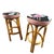 Restored MCM Single Stand Arched Rattan Bar Stool W/ Bark Cloth Seat, Pair For Sale - Image 4 of 8