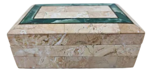Peach Tessellated Stone Trinket Box