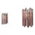 Pair of Murano Wall Sconces 9 Pink Triedri For Sale