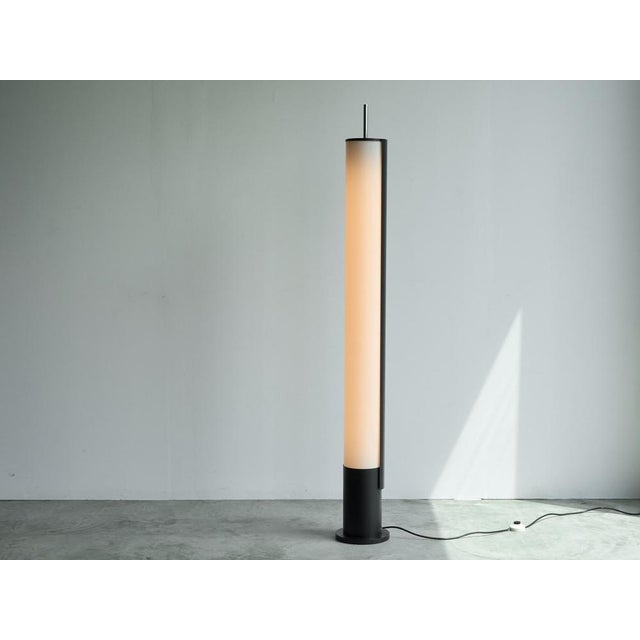 Mid Century Modernist Floor Lamp in Metal and Perspex, Europe, 1960s. This is a very unusual and avant garde mid century...