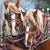 Realism Surefooted Team by Lindsey Bittner Graham | Oil on board Horses pulling a sled in a snowy landscape. For Sale - Image 3 of 4