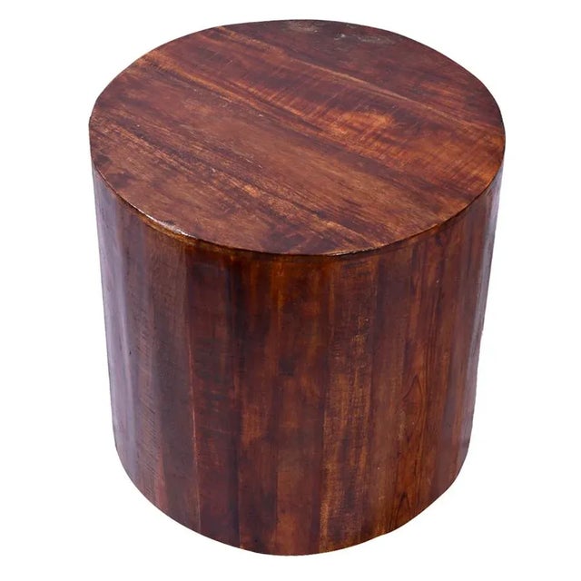 Contemporary Farmhouse Reclaimed Chestnut Brown Accent Table For Sale - Image 3 of 6