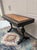Brown Vintage Jacobean Revival Library Table With Inlay on Top For Sale - Image 8 of 12