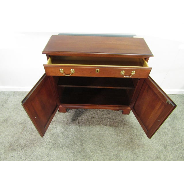 1990s Harden Solid Cherry Console Cabinet For Sale - Image 5 of 8