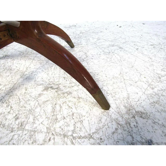 Mid-Century Glass and Wood Side Table For Sale In New York - Image 6 of 7