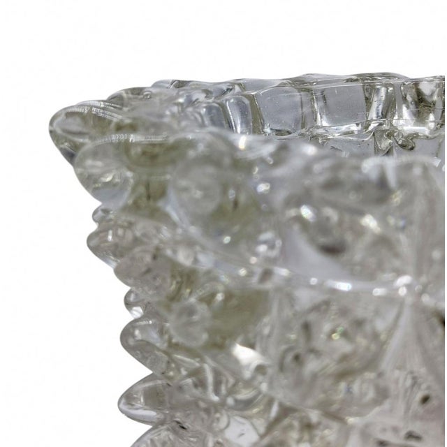 1940s Rostrato Murano Glass and Brass Wall Lamp by Ercole Barovier for Barovier & Toso, Italy, 1940s For Sale - Image 5 of 14